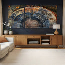 Framed Tree Ring Wall Art - Abstract Colorful Tree Ring Wall