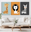 Boho Jungle Animal Nursery Wall Art Prints – Safari Decor