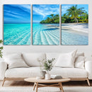 Tropical Beach Wall Art Canvas Print - Serene Ocean