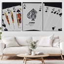 Poker Wall Art - Playing Cards Canvas Wall Art Print - Ace