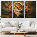 Mary Jesus Canvas Wall Art Print - Madonna and Child with