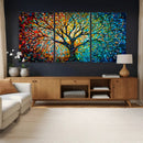 Yggdrasil Tree of Life Wall Art Print | Mosaic Style 3-Panel