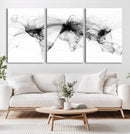 Abstract World Map Wall Art – Framed Geometric Line Canvas by MyGreatCanvas | Canvas Wall Art Prints | Photo Prints & Wall Decor