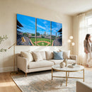Wrigley Field Chicago Cubs Panoramic Art Multi-Piece Canvas