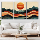 Mountain Triptych Wall Art Canvas Print – Western Nature