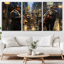 Jazz Canvas Wall Art Print – Abstract African American Music