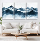 Snowy Peaks Wall Art – Framed Misty Mountain Canvas Artwork by MyGreatCanvas | Canvas Wall Art Prints | Photo Prints & Wall Decor