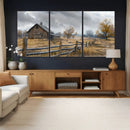 Rustic Autumn Farmhouse Wall Art Canvas Print – Serene