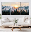 Misty Forest Wall Art – Framed Sunrise Pines Canvas Artwork, by MyGreatCanvas | Canvas Wall Art Prints | Photo Prints & Wall Decor