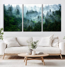 Misty Forest Wall Art Canvas Print – Framed Foggy Mountain by MyGreatCanvas | Canvas Wall Art Prints | Photo Prints & Wall Decor