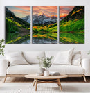 Wall Art Canvas Print – Sunset Glow Mountain Canvas, Peaks by MyGreatCanvas | Canvas Wall Art Prints | Photo Prints & Wall Decor