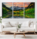 Maroon Bells Lake Wall Art Canvas Print – Framed Majestic