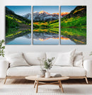 Maroon Bells Lake Wall Art Canvas Print – Framed Majestic