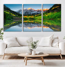 Majestic Snow-Capped Peaks Wall Art Canvas Print, Vibrant by MyGreatCanvas | Canvas Wall Art Prints | Photo Prints & Wall Decor
