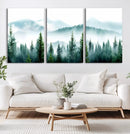 Pine Forest Wall Art Canvas Print – Misty Mountains Foggy by MyGreatCanvas | Canvas Wall Art Prints | Photo Prints & Wall Decor