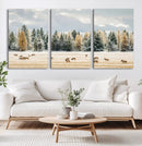 Elk Herd Wall Art – Framed Snowy Forest Canvas Artwork, by MyGreatCanvas | Canvas Wall Art Prints | Photo Prints & Wall Decor