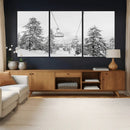 Snowy Ski Lift Wall Art – Framed Winter Forest Canvas by MyGreatCanvas | Canvas Wall Art Prints | Photo Prints & Wall Decor