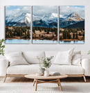 Grand Teton Park Wall Art Canvas Print – Framed Alpine Lake