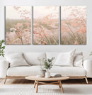 Pastel Grasses Wall Art Canvas Print – Framed Soft Meadow