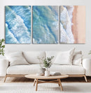 Aerial Ocean View Wall Art Canvas Print – Framed Soft Blue by MyGreatCanvas | Canvas Wall Art Prints | Photo Prints & Wall Decor