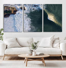 Ocean Wave Wall Art – Aerial Coastal View Canvas Artwork, by MyGreatCanvas | Canvas Wall Art Prints | Photo Prints & Wall Decor