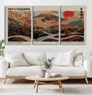 Modern Japanese Wall Art Canvas Print – Framed Abstract