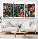 Modern Japanese Wall Art Canvas Print – Framed Abstract
