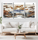 Modern Japanese Wall Art Canvas Print – Framed Abstract