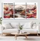 Modern Japanese Wall Art Canvas Print – Framed Abstract