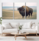 Bison Wall Art Canvas Print – Framed Buffalo American Bison