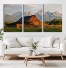 Rustic Barn Wall Art Canvas Print – Framed Grand Teton Park