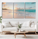 Beach Sunset Wall Art Canvas Print – Framed Ocean Waves
