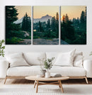 Mountain Wall Art Canvas Print – Framed Forest Serenity