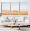 Bison Grassland Wall Art – Framed Minimal Nature Canvas by MyGreatCanvas | Canvas Wall Art Prints | Photo Prints & Wall Decor