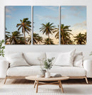 Palm Trees Wall Art Canvas Print – Framed Tropical Vibes