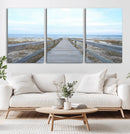 Beach Boardwalk Wall Art Canvas Print – Framed Coastal