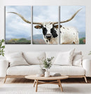 Texas Longhorn Wall Art Canvas Print – Framed Western Rustic by MyGreatCanvas | Canvas Wall Art Prints | Photo Prints & Wall Decor