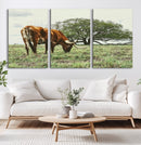 Texas Longhorn Wall Art Canvas Print – Rustic Western Ranch by MyGreatCanvas | Canvas Wall Art Prints | Photo Prints & Wall Decor