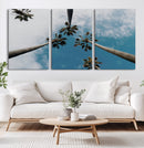 Tropical Palm Trees Wall Art Canvas Print – Framed