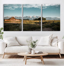 Rustic Farmhouse Wall Art Canvas Print – Teton Range Mormon