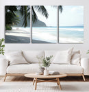 Tropical Beach Wall Art Canvas Print – Framed Serene Ocean