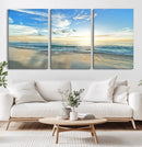 Minimalist Seaside Wall Art Canvas Print – Morning Glow