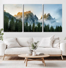 Wilderness Wall Art Canvas Print – Misty Forest Nature