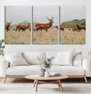 Rustic Deer Wall Art Canvas Print – Autumn Forest Woodland