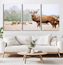 Rustic Deer Wall Art Canvas Print – Forest Woodland Stag