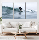 Surfer on Wave Wall Art Canvas Print – Framed Ocean by MyGreatCanvas | Canvas Wall Art Prints | Photo Prints & Wall Decor