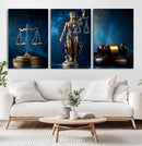 Lady Justice Wall Art Canvas Print – Elegant Gold Legal by MyGreatCanvas | Canvas Wall Art Prints | Photo Prints & Wall Decor
