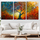 Yggdrasil Tree of Life Mosaic Stained Glass Wall Art, Tree