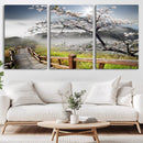 Sakura Cherry Blossom Pathway Canvas Wall Art – Tranquil