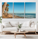 Scenic Beach Wall Art Canvas Print – Tall Palm Trees, Sandy by MyGreatCanvas | Canvas Wall Art Prints | Photo Prints & Wall Decor
